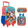 Kit Escolar Patrulha Canina Xeryus - Mochila com Rodinhas, Lancheira e Estojo