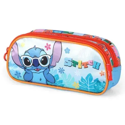 Kit Escolar Stitch Disney Luxcel - Mochila com Rodinhas, Lancheira e Estojo