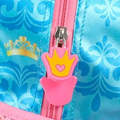 Kit Mochila com Rodinhas, Lancheira e Estojo Escolar Princesa Coroada