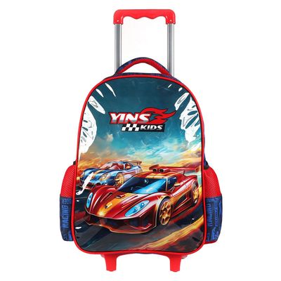 Kit Mochila com Rodinhas, Lancheira e Estojo Escolar Racing - Yins