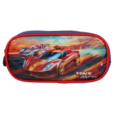 Kit Mochila com Rodinhas, Lancheira e Estojo Escolar Racing - Yins