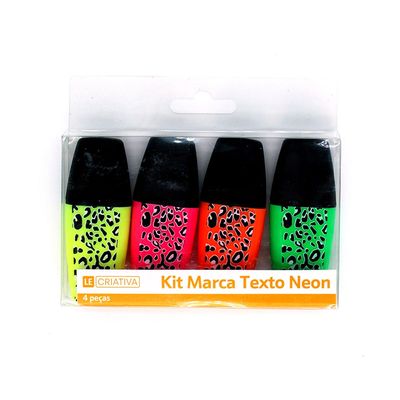 Kit Marca Texto Le Neon com 4 Unidades