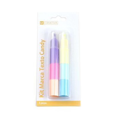 Kit Marca Texto Le Candy com 6 Unidades