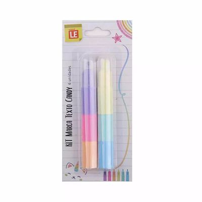 Kit Marca Texto Le Candy com 6 Unidades