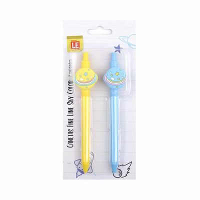 Caneta Fine Le Sky 0.5mm com 2 Unidades Cores Diversas - Item sortido