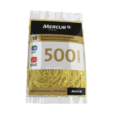 Elástico Mercur Amarelo Nº18 com 500 Unidades