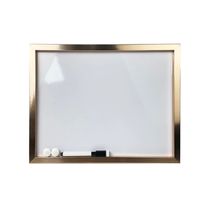 Quadro Magnético Branco Le com Marcador e Imãs Rosé Gold 35,5x27,9cm