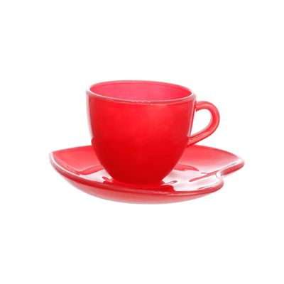 Jogo de Xícaras para Café Hauskraft Heart em Vidro 85 ml 4 Peças Vermelho