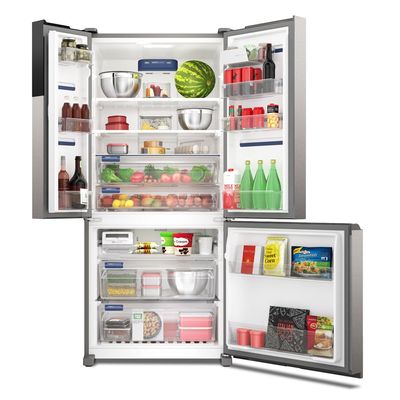 Geladeira Electrolux Frost Free Inverter 590L AutoSense 3 Portas Cor Inox Look (IM8S) 127V