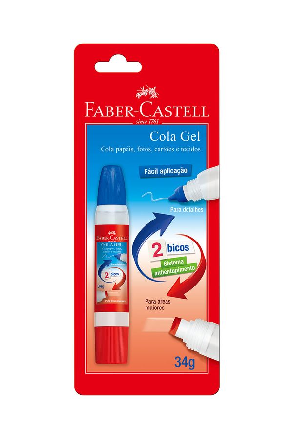 Cola Faber-Castell Gel com 2 Bicos 34g