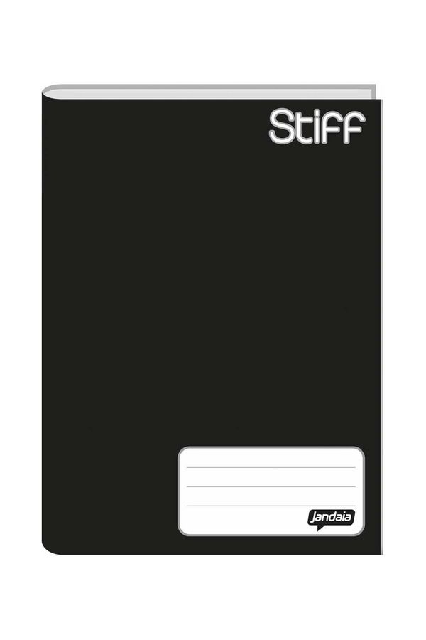 Caderno Jandaia Brochura Capa Dura 1/4 Preto 96 Folhas