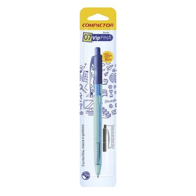 Caneta Esferográfica Compactor 07 Vip Fine 3 Cores