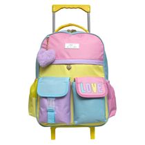Mochila de Rodinhas Yins Love Color 16" - Item Sortido