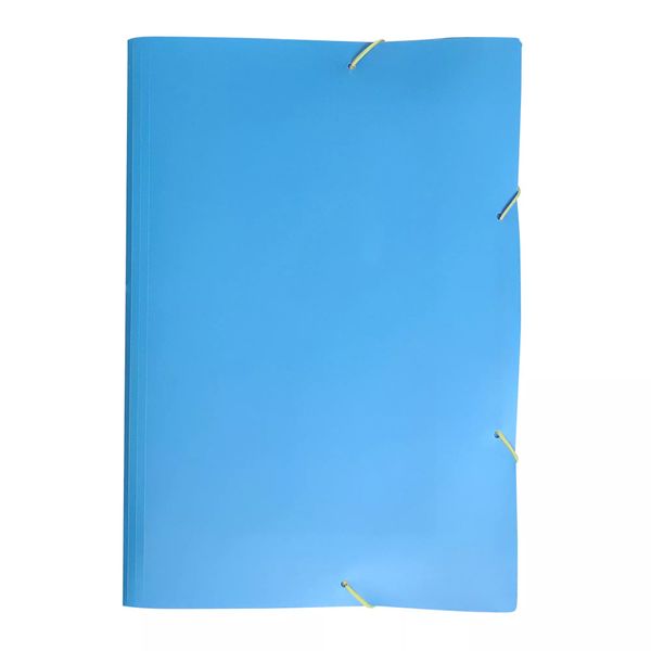 Pasta Aba Elástico Dello 1/2 Ofício Full Color Azul