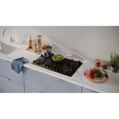 Cooktop 5 Bocas a Gás Electrolux Mesa de Vidro Efficient Grade de Aço Fosco (KE5GR) Bivolt