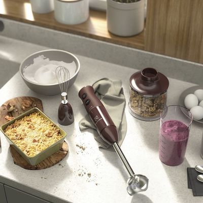 Mixer 3 em 1 Electrolux Vermelho Escuro 600W Haste em Inox e Tecnologia TruFlow (EIB21) 127V