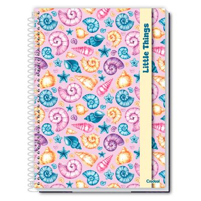 Caderno Universitário Feminino Little Things 160F/10 Matérias Credeal