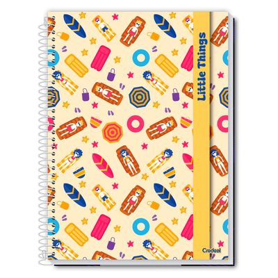 Caderno Universitário Feminino Little Things 160F/10 Matérias Credeal