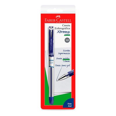 Caneta Esferográfica 1.0 Azul Xtreme - Faber