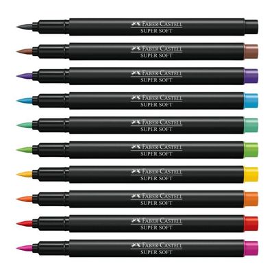 Caneta Faber-castell Supersoft Brush C- 10 Cores