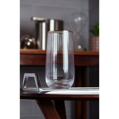 Conjunto 2 Copos Altos 450 Ml Lines Fio De Ouro Wolff