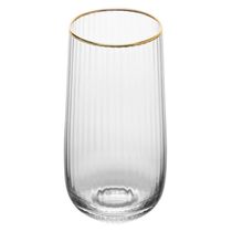 Conjunto 2 Copos Altos 450 Ml Lines Fio De Ouro Wolff