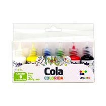 Cola Colorida Leonora Leo Arte com 6 Cores 20g
