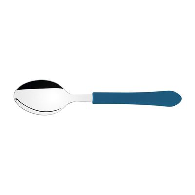 Kit 3 Colher de Mesa Tramontina Leme Inox Azul Oceano