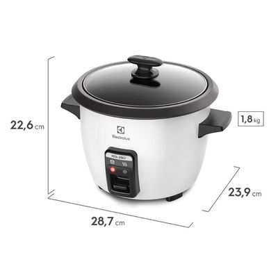 PANELA DE ARROZ ELÉTRICA ELECTROLUX 7 XÍCARAS 1,3L EFFICIENT POR RITA LOBO 220V RCB50