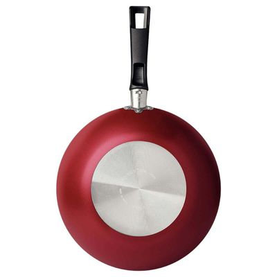 Jogo Frigideira Funda e Wok Alumínio Antiaderente Tramontina Loreto Vermelho Cozinha