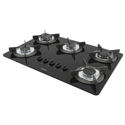 Fogão Cooktop Elétrico com 5 Bocas Mesa em Vidro Safe Nardelli Preto / Bivolt