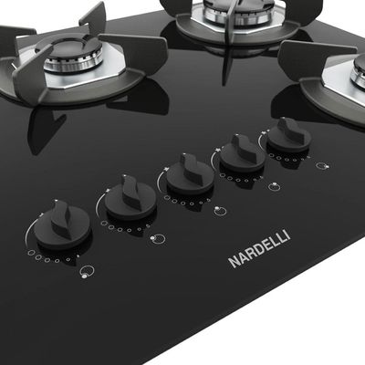 Fogão Cooktop Elétrico com 5 Bocas Mesa em Vidro Safe Nardelli Preto / Bivolt