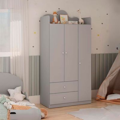 Guarda-Roupa Infantil Genialflex Nuvem com 3 Portas, 2 Gavetas, 3 Prateleiras e 91cm de largura  Fendi Fendi