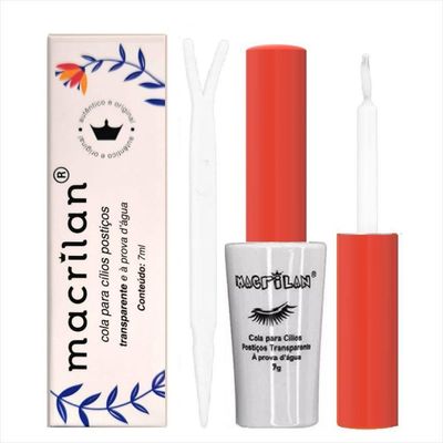 Kit Macrilan Cola Cílios Postiços+cílios 3d 5 Pares X01