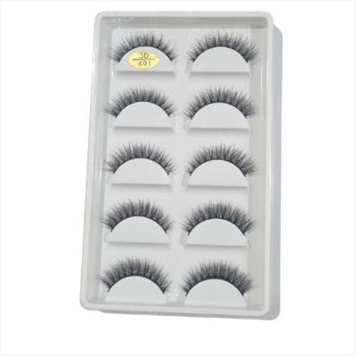 Kit Macrilan Cola Cílios Postiços+cílios 3d 5 Pares X01