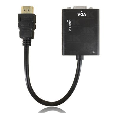 Conversor Adaptador De Vídeo Hdmi Para Vga Com Áudio P2