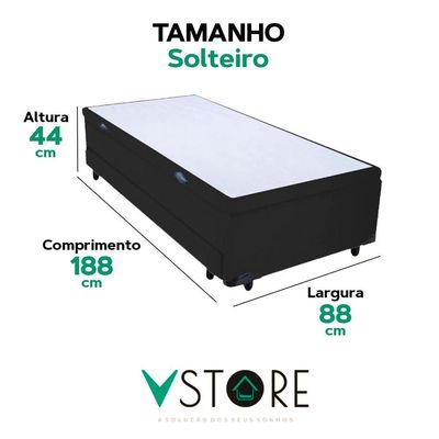 Bicama Box Baú Com Cama Auxiliar Solteiro 88x188x44 Preto