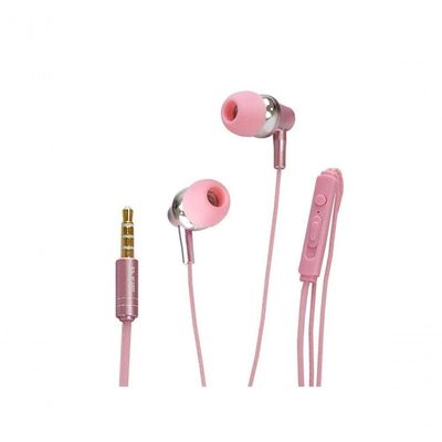Fone De Ouvido Evus F-09 Intra Auricular Premium Rosa