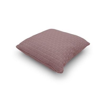 Capa De Almofada Decorativa Tricot Golden Com Zíper Rosa Místico