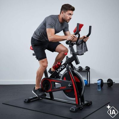 Bicicleta Ergométrica Spinning Até 120 Kg Com Inércia 13 Kg Lv-bem120 Livvo