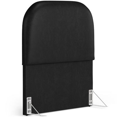 Cabeceira Cama Box 100cm Orgânica Lanna W01 Couríssimo Preto - Lyam Decor