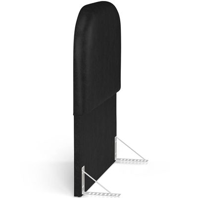 Cabeceira Cama Box 100cm Orgânica Lanna W01 Couríssimo Preto - Lyam Decor
