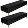 Kit 02 Puffs Decorativo Sala de Estar Bali W01 Pés Palito 210x60cm Couríssimo Preto - Lyam Decor