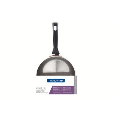 Frigideira Tramontina Brava Baquelite em Aço Inox Fundo Triplo Cabo de Baquelite 24 cm 2,1 L