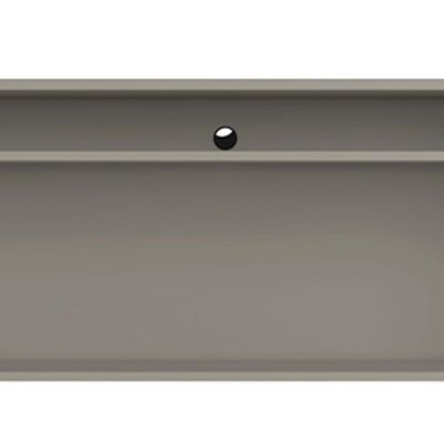 Rack Para Sala de Estar TV 85 Pol 4 Portas Brise Pés Industrial Dourado Alef I03 Grigio - Lyam Decor