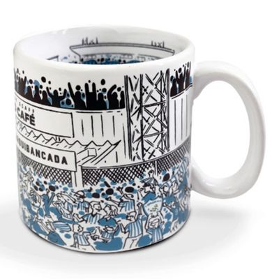 Caneca KazzaVip do Londrina Cerâmica 360 ML Majestoso Estádio do Cafe Licenciada Branco
