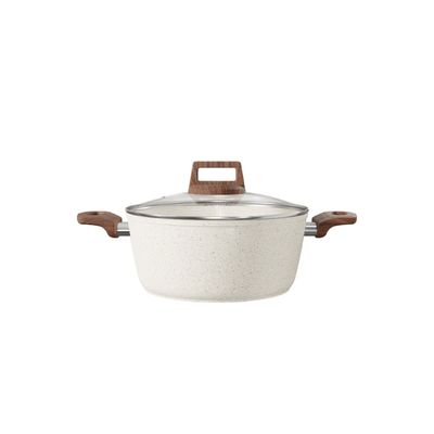CAÇAROLA JOMAFE OSLO STONE EM ALUMINIO FORJADO COM REVESTIMENTO CERÂMICO 24CM 76128324