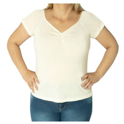 Blusa Básica Rovitex 61662-RV23 G / Creme