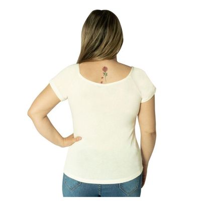 Blusa Básica Rovitex 61662-RV23 G / Creme
