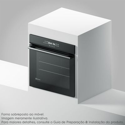 Forno de Embutir Electrolux Elétrico 80L Experience com FoodSensor Preto (OE8EF) 220V